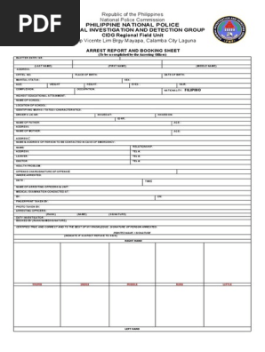BOOKING SHEET BLANK