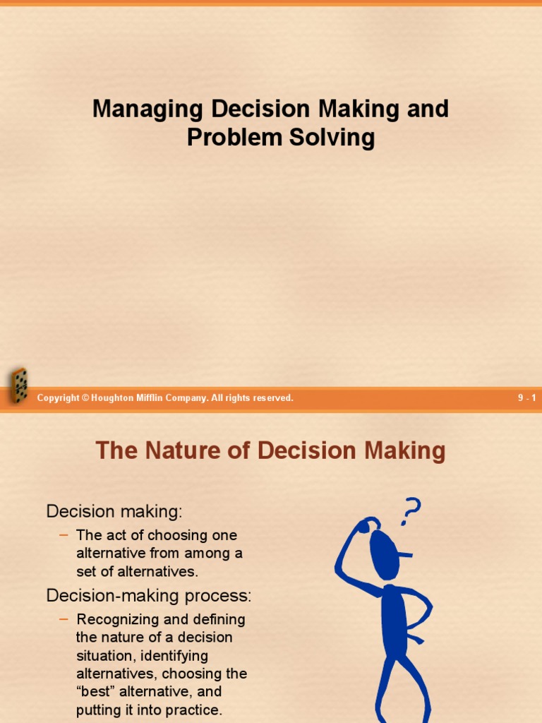 2 manging decision making and problem solver pdf decision making