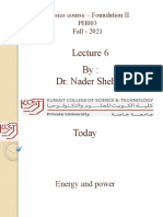 Lecture - 6 - DR Nader Shehata - Energy and Power