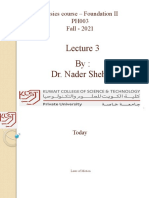 Lecture - 3 - DR Nader Shehata - Laws of Motion