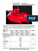 Model m20 m40 m50 m75 Rod Tong Cut Sheet