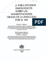Manual para Estudios Epidemiológicos Sobre Las Manifestaciones Orales de La Infeccion Por El Vih