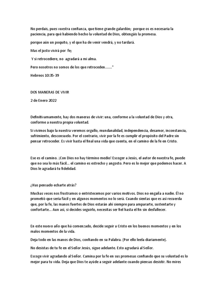 Dos Maneras De Vivir Pdf