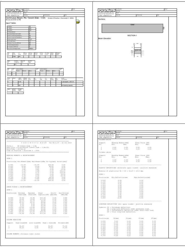RC Trench Slab Design Overview | PDF | Bending | Elasticity (Physics)