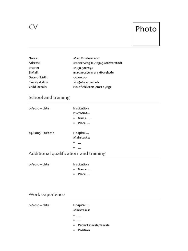 sample-cv-english-pdf