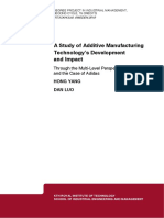 A Study of Additive Manufacturing Technology's Development and Impact Through The Multi-Level Perspective Framework and The Case of Adidas