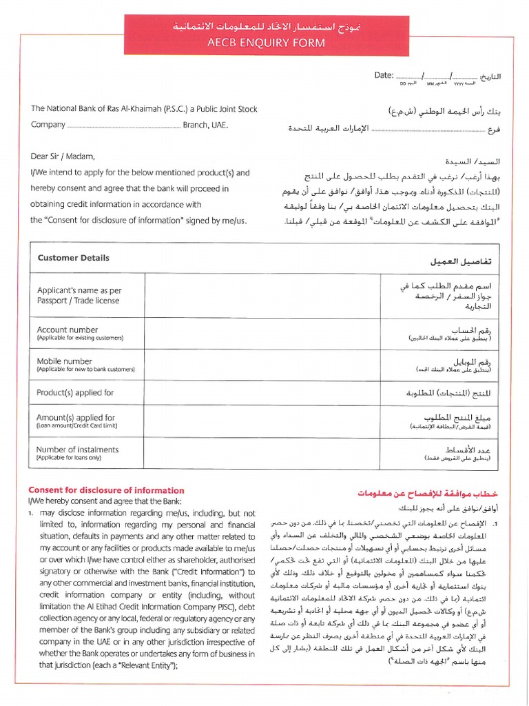 AECB Enquiry | PDF