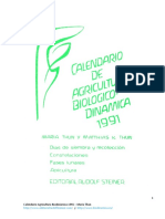 Calendario de Cultivo Biodinámico 2022