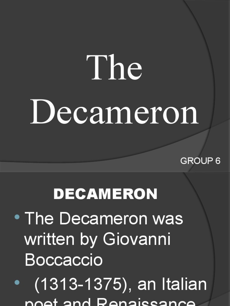 The Decameron PDF The Decameron