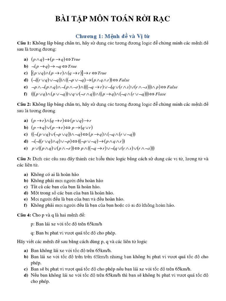 Exercises Discrete Mathemmatics Pdf