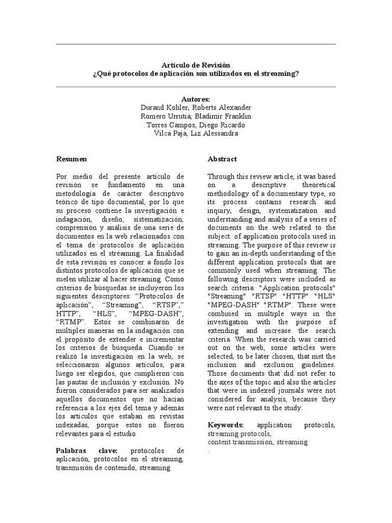 Protocolos de Streaming: Guía Completa | PDF | Streaming Media ...