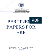 Pertinent Papers For ERF: Edwin S. Dagunot