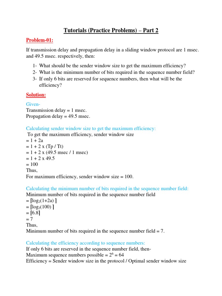 Go back n numericals pdf transmission control protocol electronics