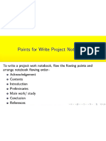 All key points of project work
