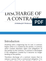 Discharge of A Contract