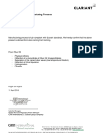 Cert - Manufacturing Process - Plantasens Olive Squalane 04.2016