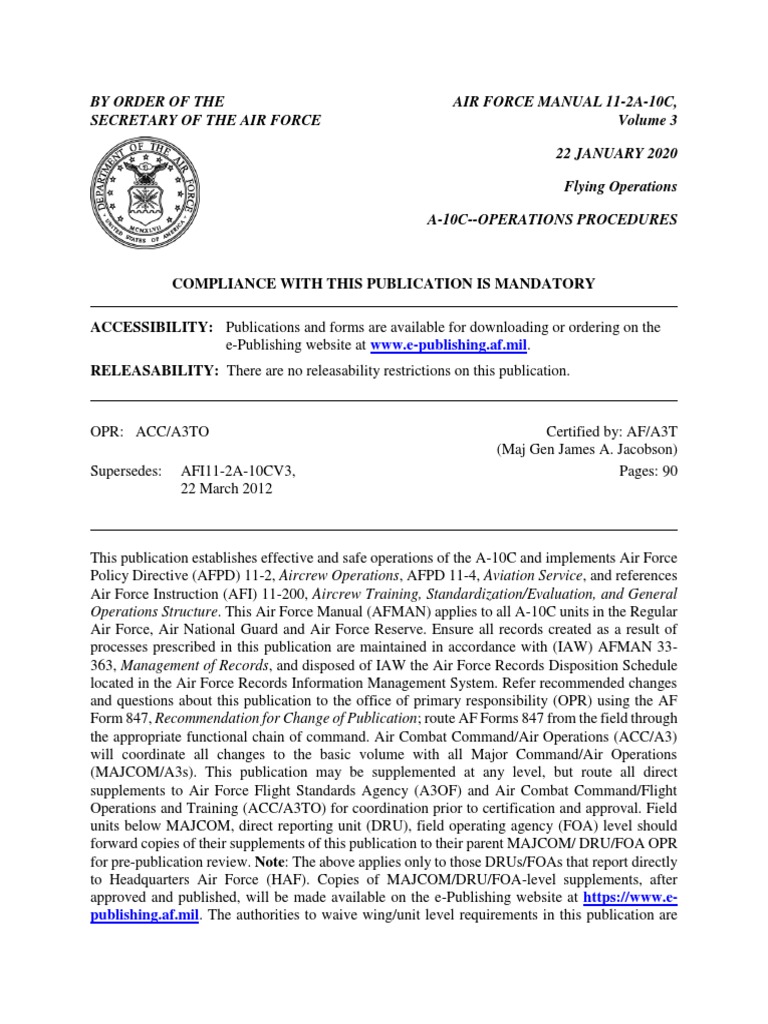 A 10c Operations Procedures Pdf Instrument Flight Rules Takeoff