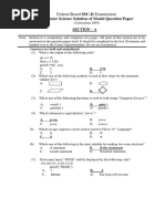 Computer Science SSC-II Solution