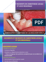 1 - Accidents-Incidents de L 'Anesthesie Locale Et Loco-Regionale