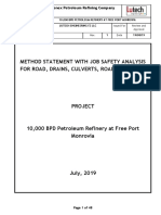 Method Statement With Job Safety Analysis For Road, Drains, Culverts, Road Crossover (Rev 1) (16-07-2019)