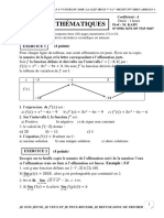 Mathématiques: (4 Points) Exercice 1