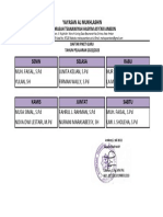 Jadwal Piket Guru TP 2022-2023