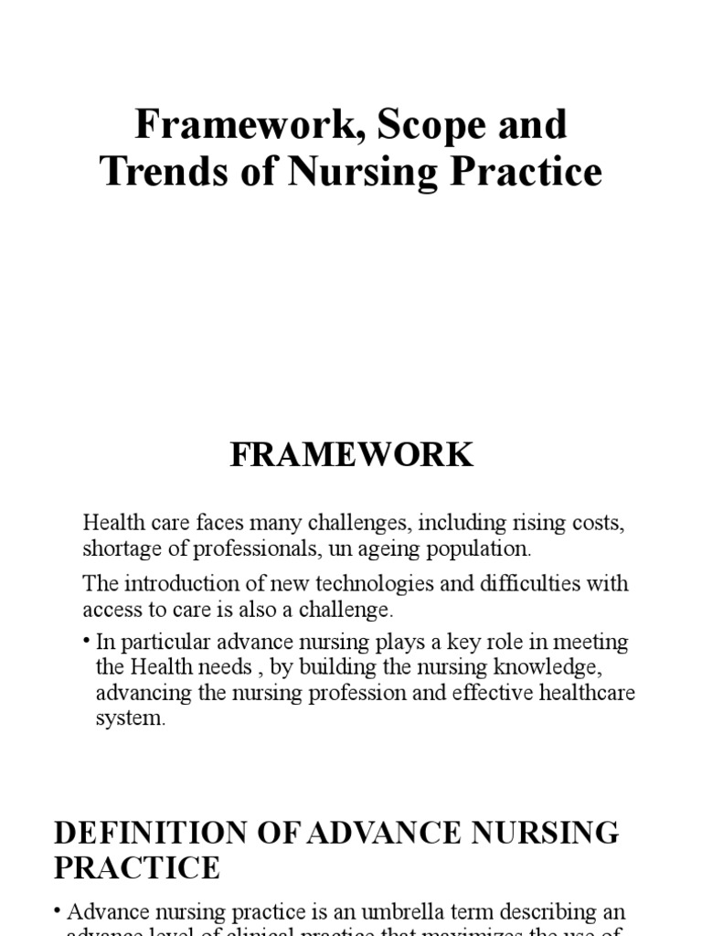 Presentation Advance Nursing Practice Pdf Nursing Health Care
