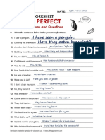 Past Simple To Present Perfect