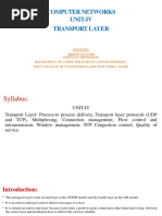 UNIT-IV Transport Layers