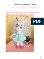 Rose Bunny Free Crochet Pattern in English Italian and French
