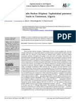 Benras Et Al (2023) Note On Dacus Frontalis Becker (Diptera Tephritidae) Presence As A Pest of Cucurbit Fruits in Timimoun Algeria