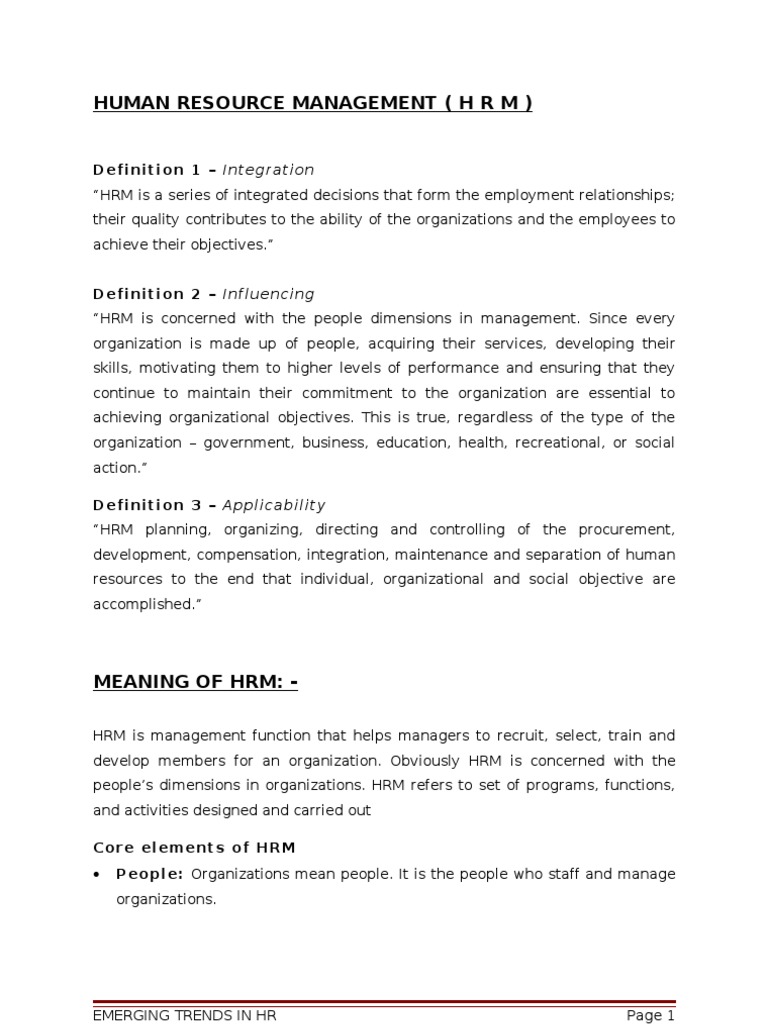 using information in human resources assignment