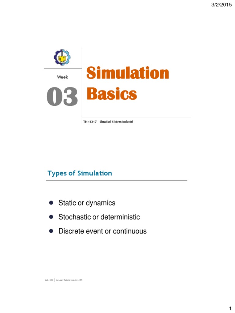 W3 simulation basics pdf probability distribution probability
