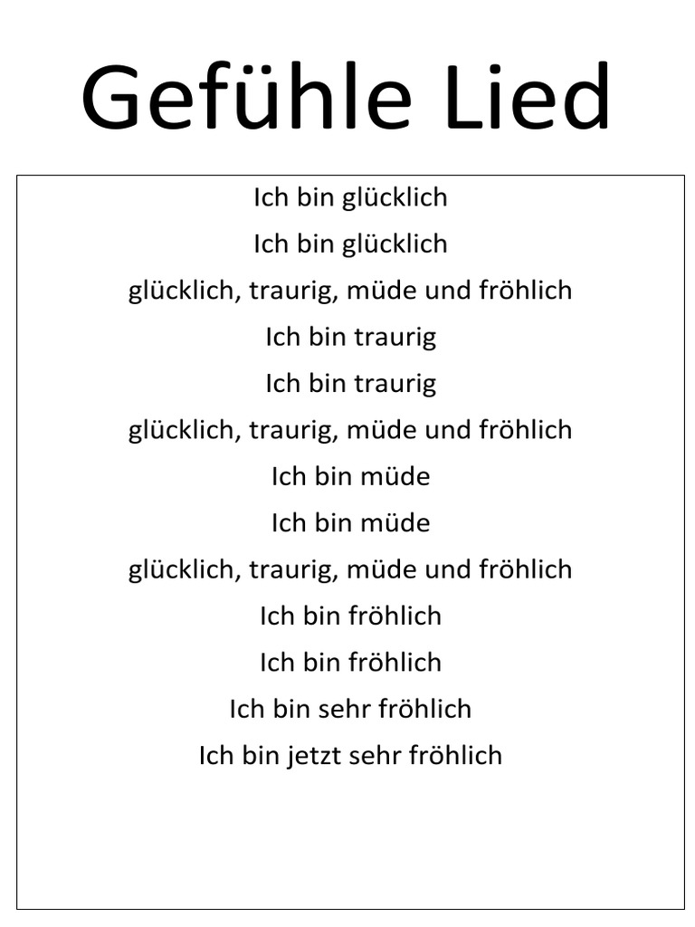 Gefühlslied Kinder – Was sind Gefühle? Und wie erkläre ich sie den ...