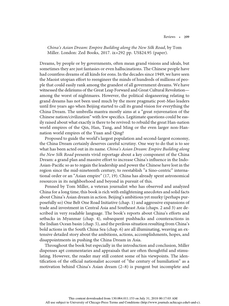 Reviews - 209 | PDF | China | World Politics