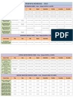 Training Schedule-2023