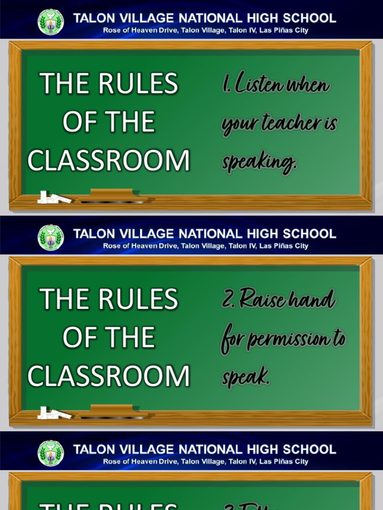 Classroom Rules PDF