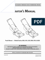 Push Mower: M Moclel Series A00, A10, A20, 800, 810, & 820