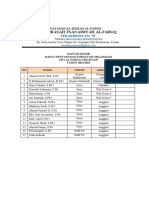 Daftar Hadir Struktur Organisasi