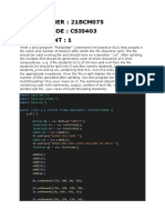 21BCM075 CSI0403 Assignment 1