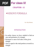 Class 9 Heron's Formula PPT (Slide Share)