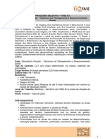 Processo Seletivo FASE RJ 2023 - 17-04-23