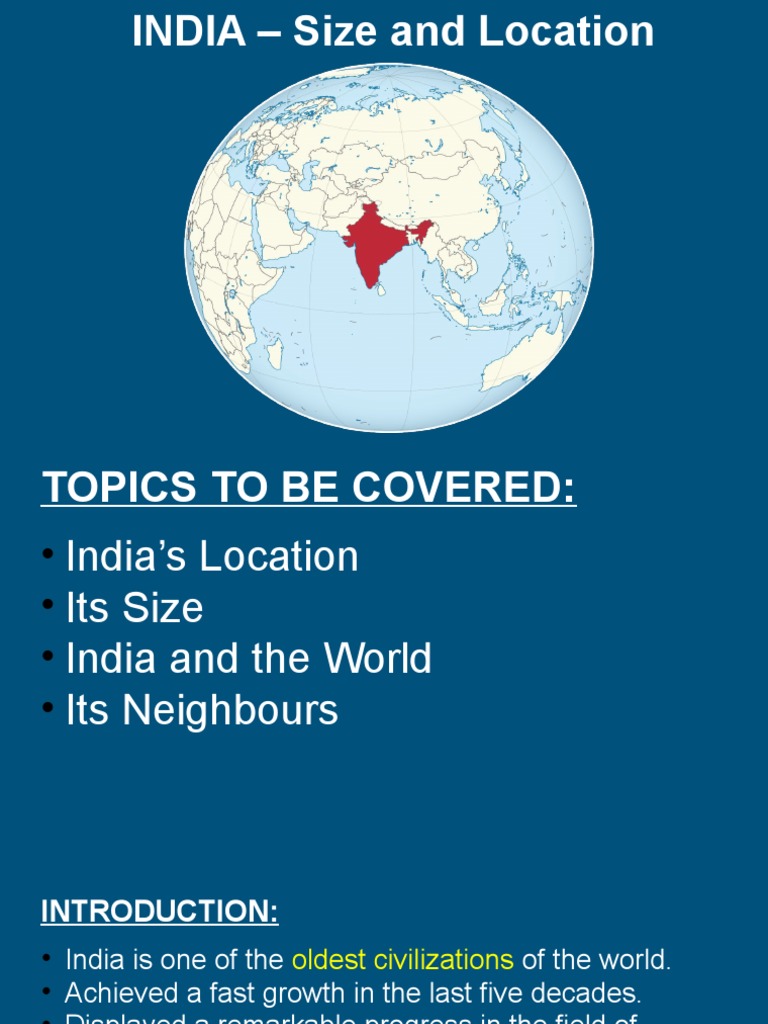 Ch 1 India Size And Location 1 Class 9 Pdf Asia South Asia