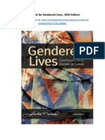 Test Bank For Gendered Lives 10th Edition