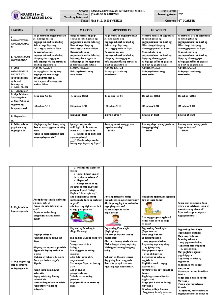 DLL - Esp 1 - Q4 - W2 | PDF