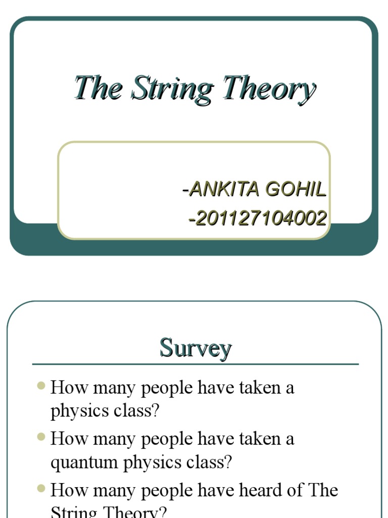 What The String Theory