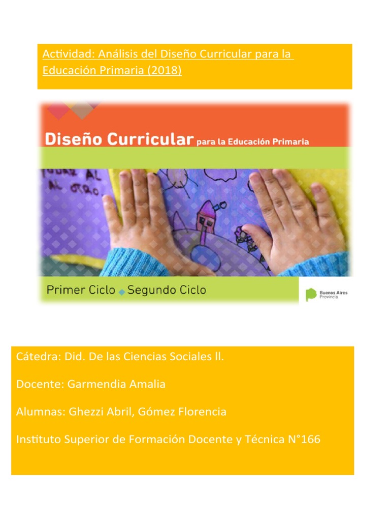Análisis Diseño Curricular | PDF | Plan de estudios | Enseñando