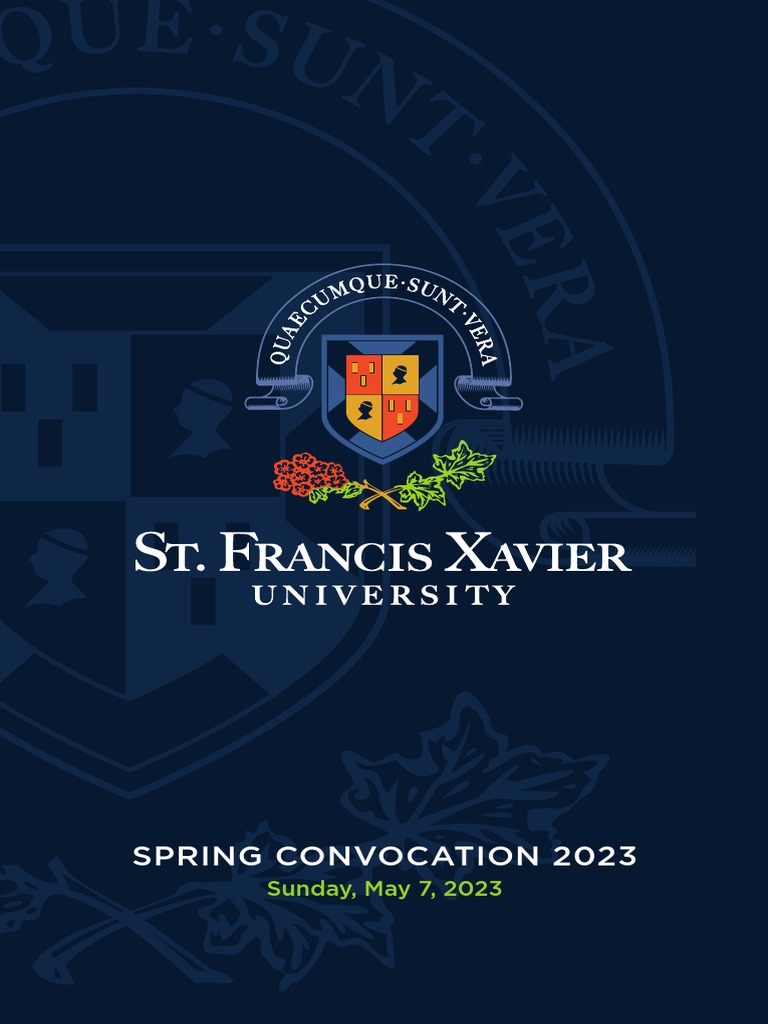 Stfx Spring 2023 Convocation Program Master Morning Final Pdf