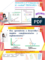 SESION de APRENDIZAJE N 9 Angulos Complementarios y Suplementarios