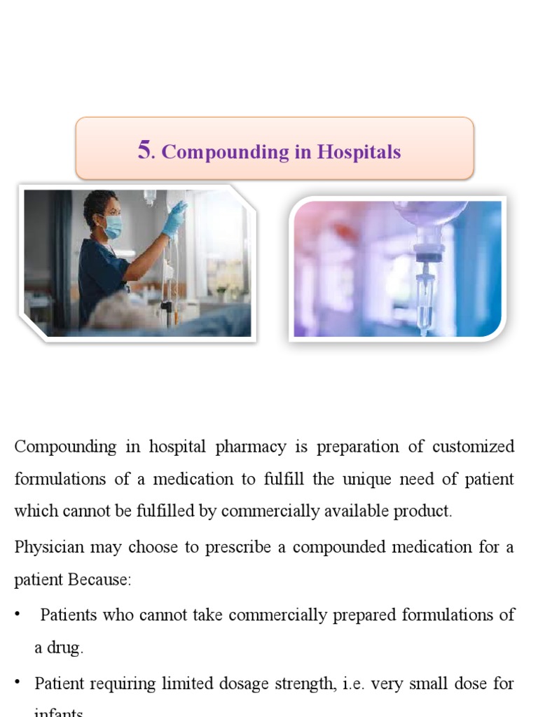 Compounding In Hospitals Pdf Clinical Medicine Medical Specialties
